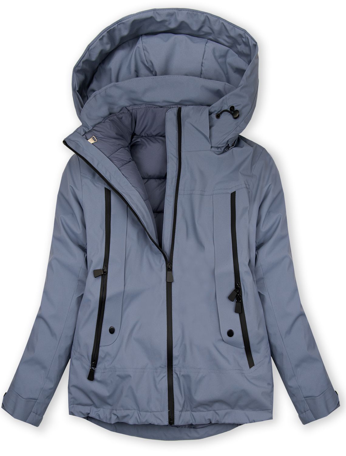 Multifunktions-Damenjacke 3-in-1 Taubenblau