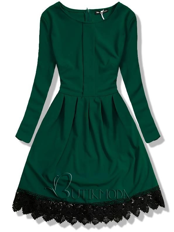 Kleid mit Spitze grün