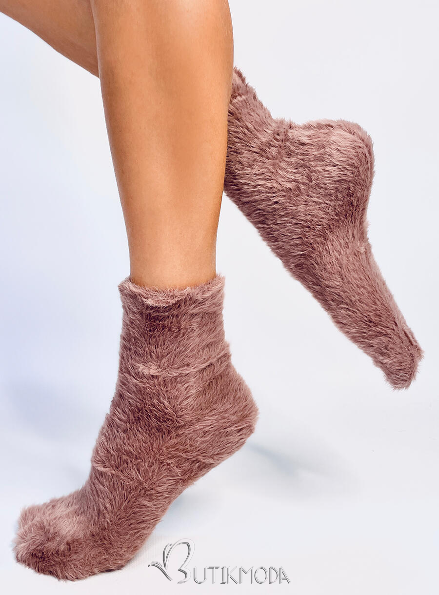 Warme Socken für den Winter Mocca