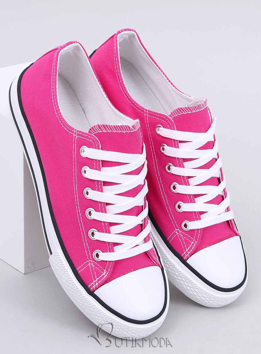 Klassische niedrige Canvas-Sneaker Pink