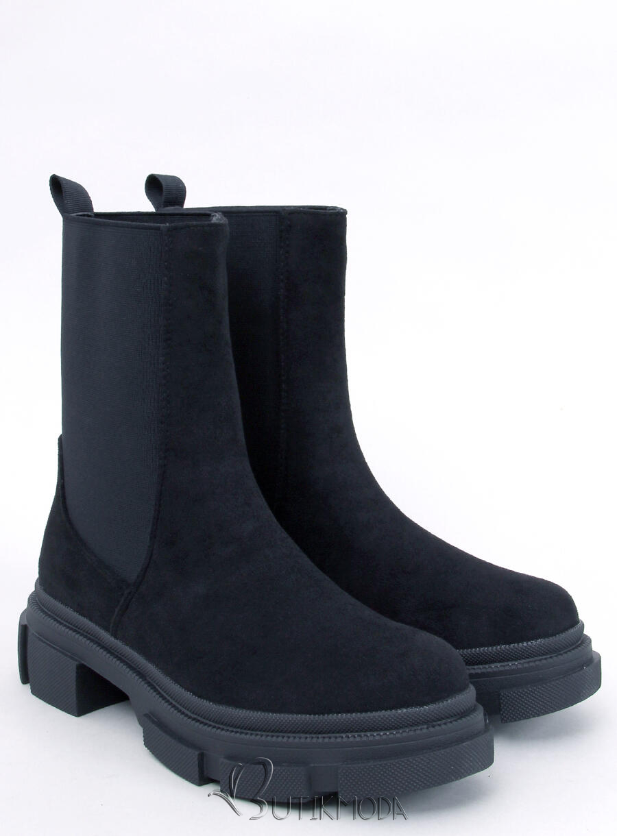 Chelsea Stiefel aus Wildleder Schwarz