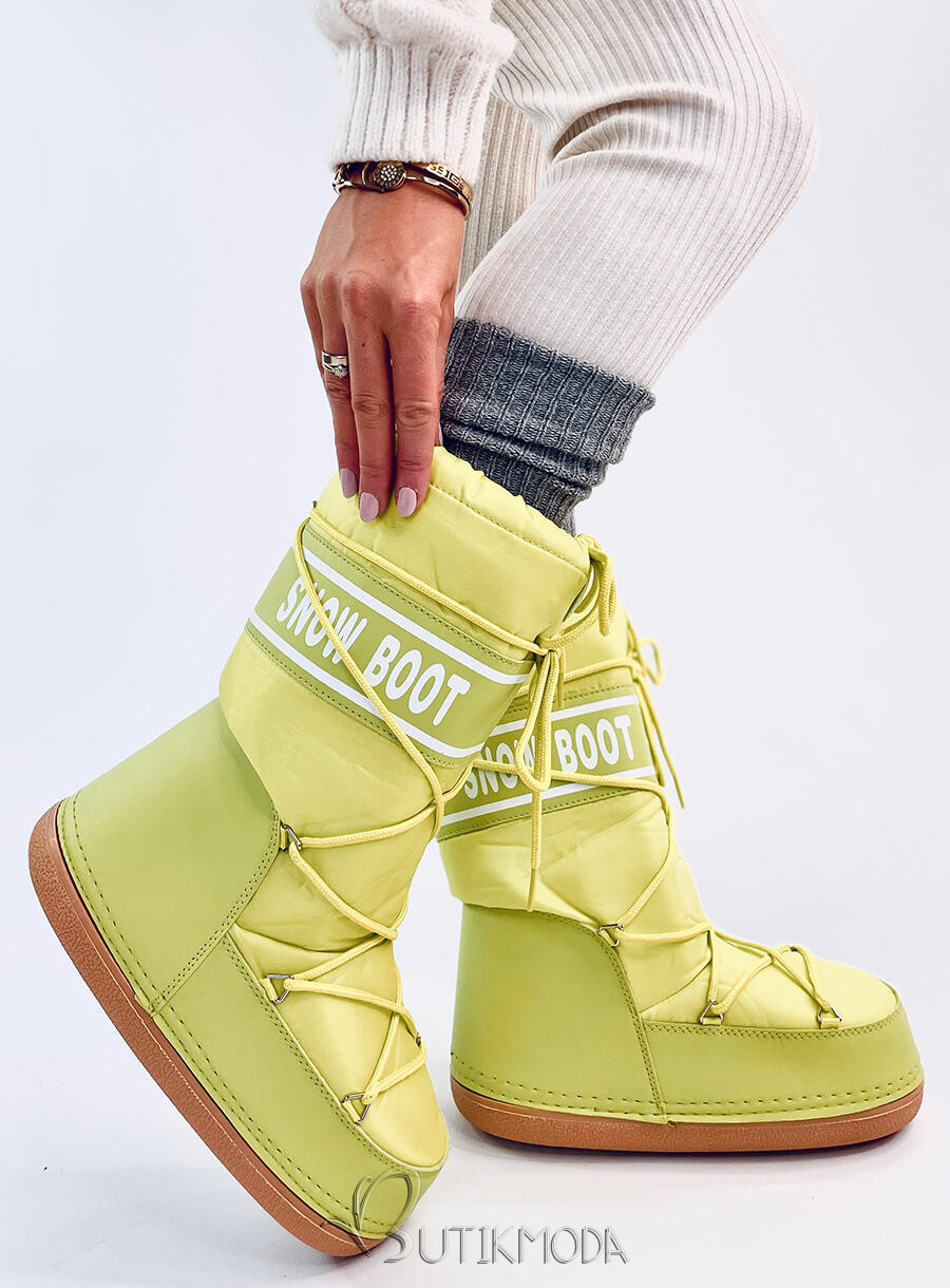 Winterstiefeletten SNOW BOOTS HIGH Neon Yellow