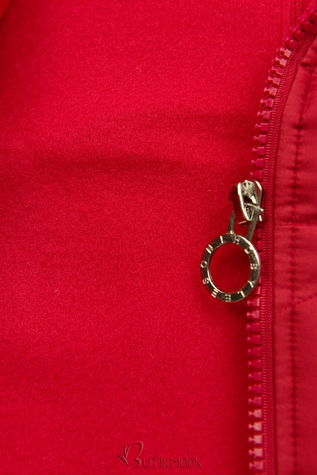 Sweatjacke mit Reißverschluss Rot