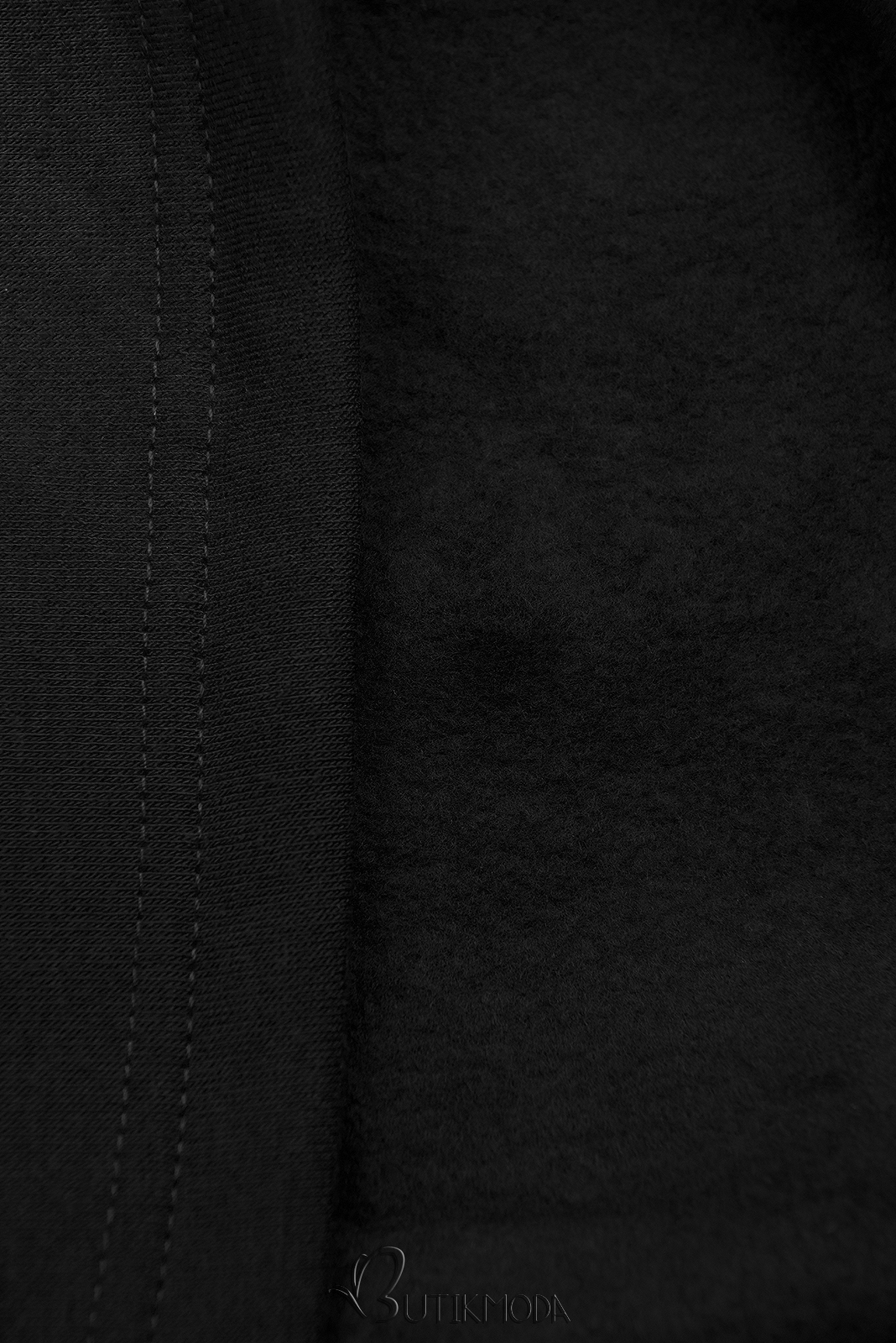 Verlängerte Sweatshirt/Sweatkleid mit Kapuze schwarz