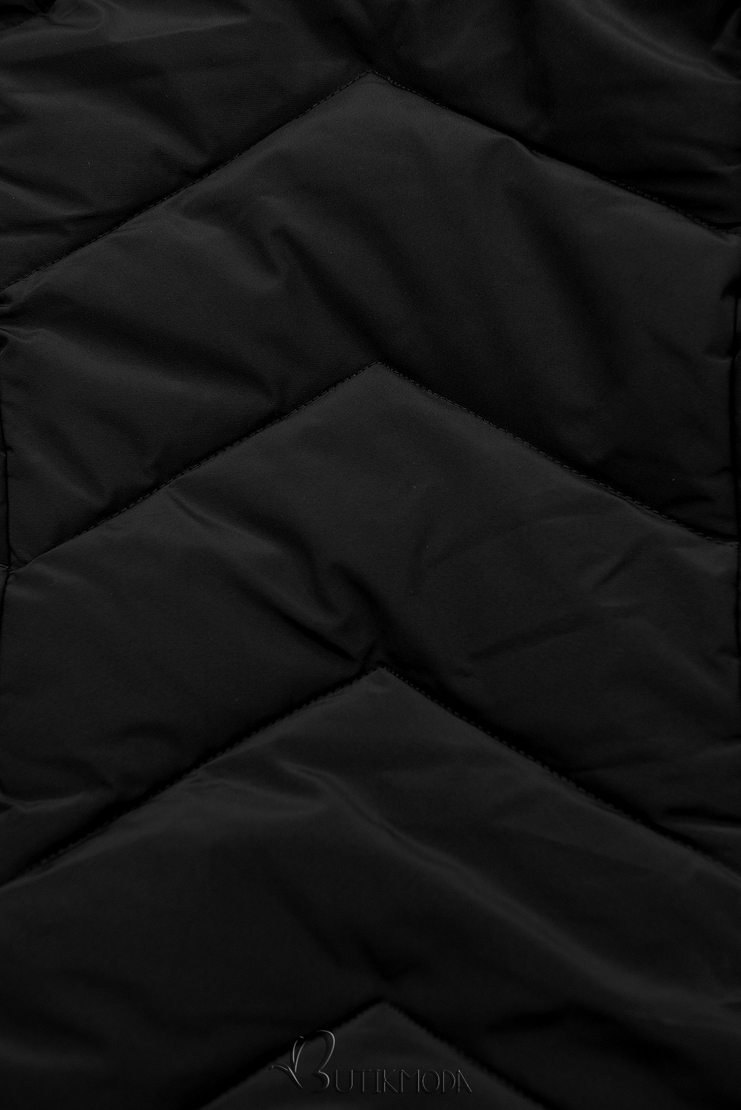 Jacke mit gestepptem Design schwarz