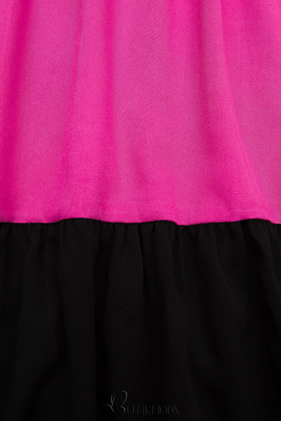 Kleid mit Color-Blocking-Optik fuchsia/schwarz