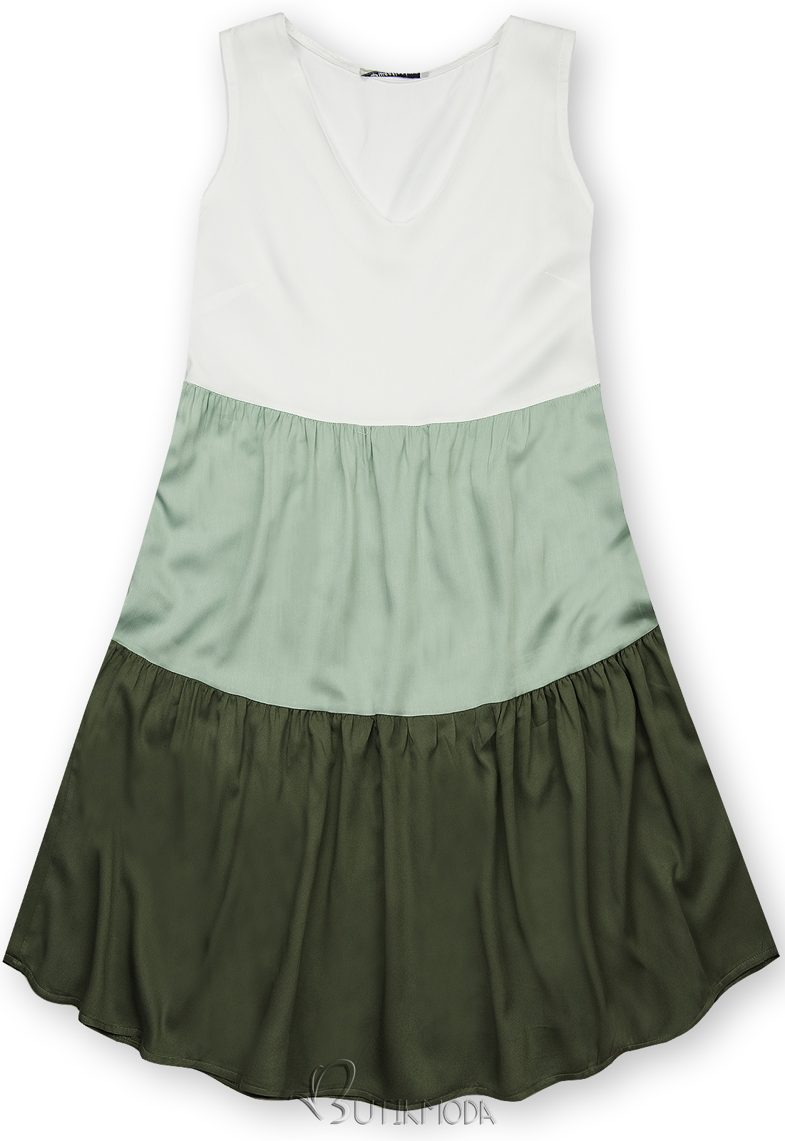 Kleid mit Color-Blocking-Optik mint/grün