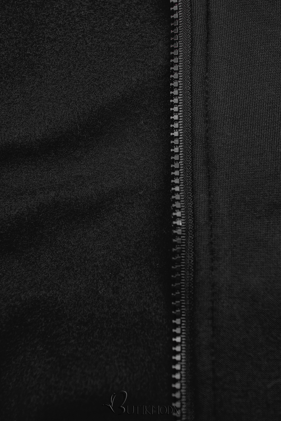 Sweatshirtjacke mit Stehkragen schwarz