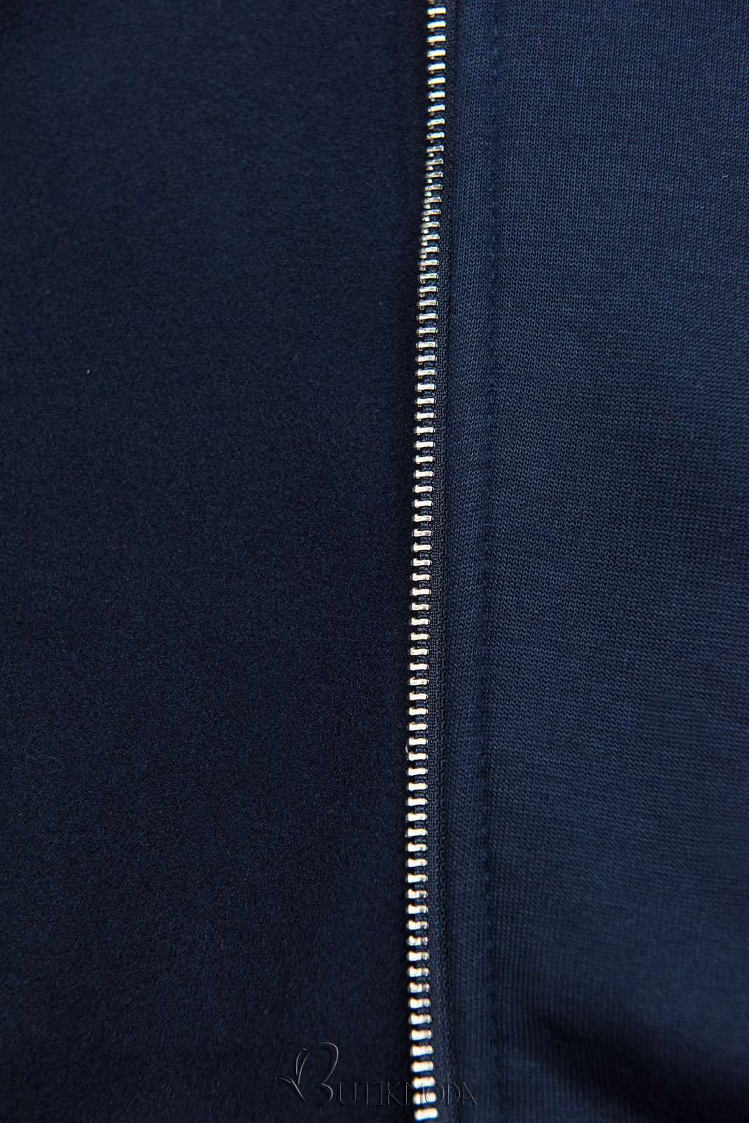 Sweatmantel in langer Form mit Kapuze dunkelblau