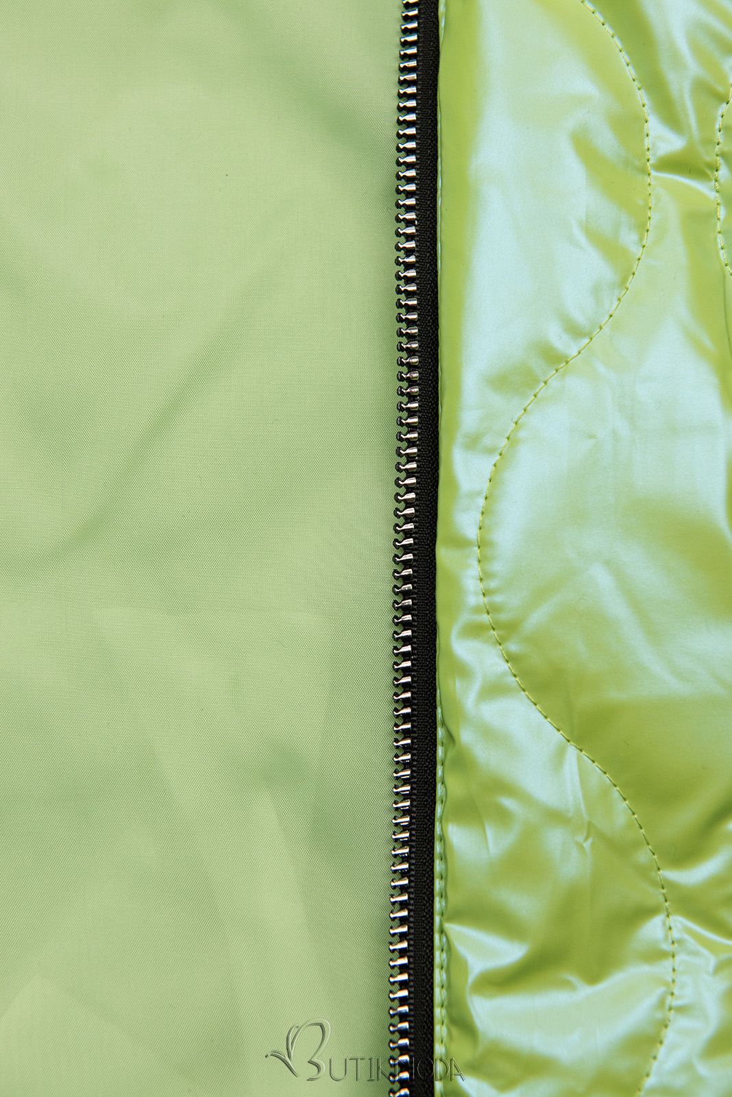 Jacke im glänzenden Design Hellgrün