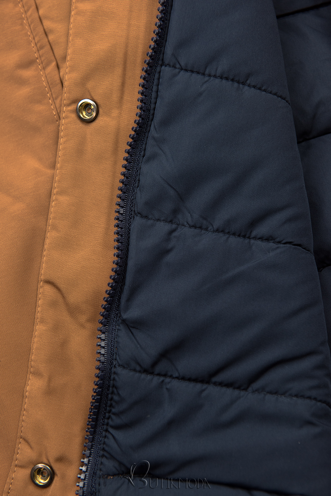 Jacke auf beiden Seiten tragbar braun/dunkelblau