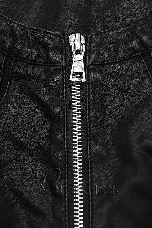 Jacke aus weichem Kunstleder schwarz