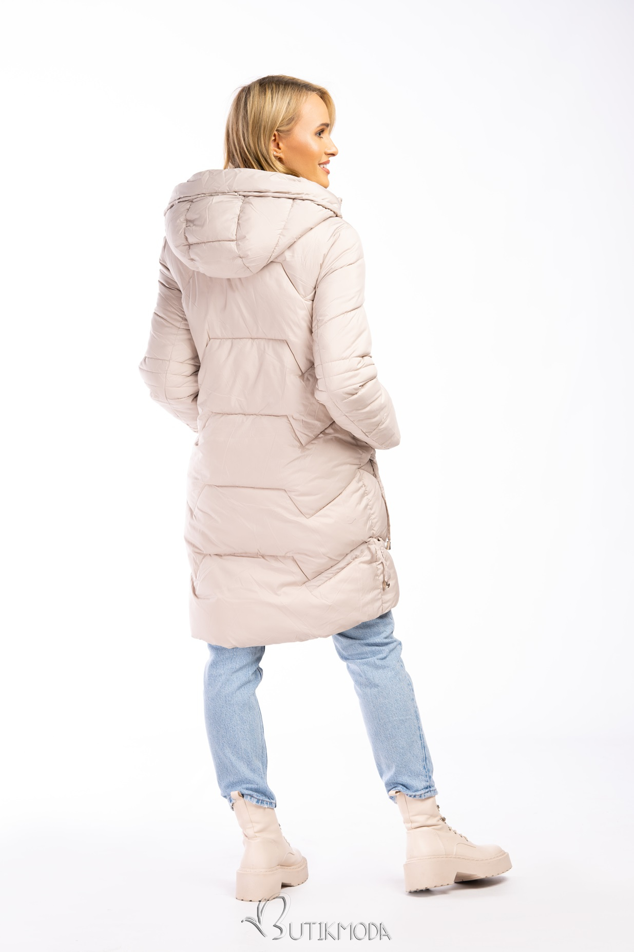 Winterjacke im lässigen Schnitt Beige