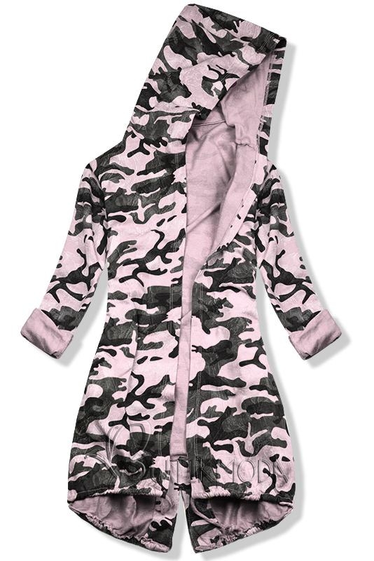 Cardigan mit Kapuze Army rosa