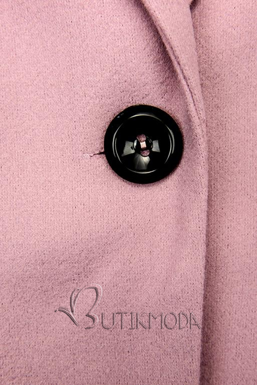 Rosa Frühlingsmantel mit Knopfverschluss
