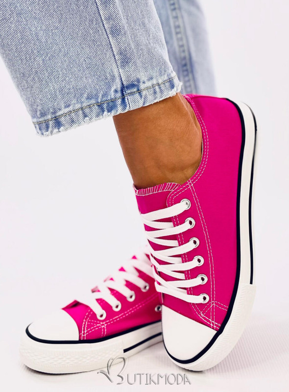 Klassische niedrige Canvas-Sneaker Pink