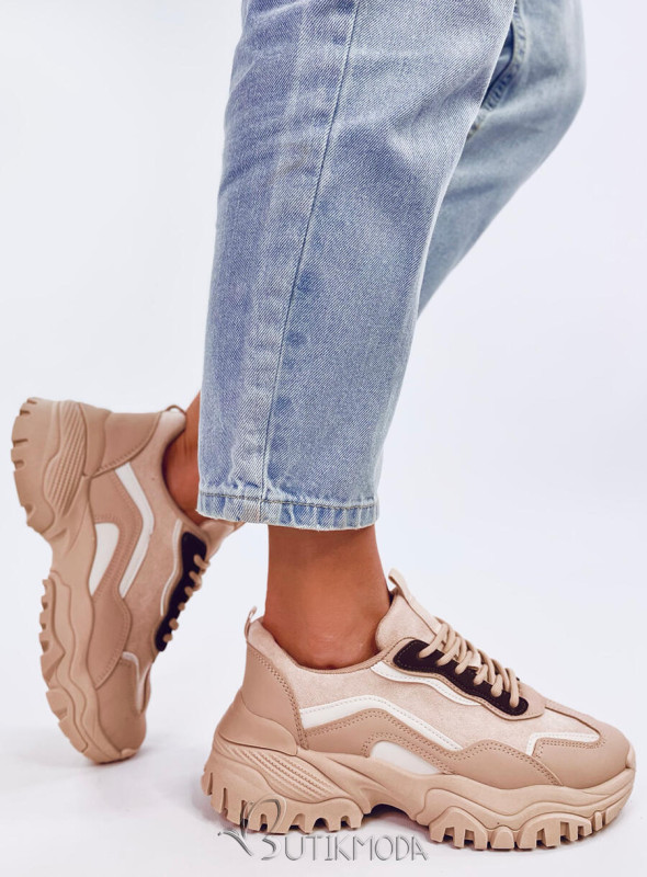 Beige Damen-Sneaker