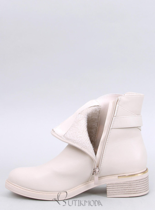 Beige Stiefeletten SABINE