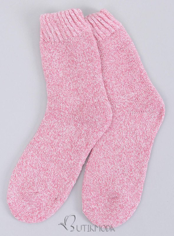 Wintersocken aus Wolle Rosa