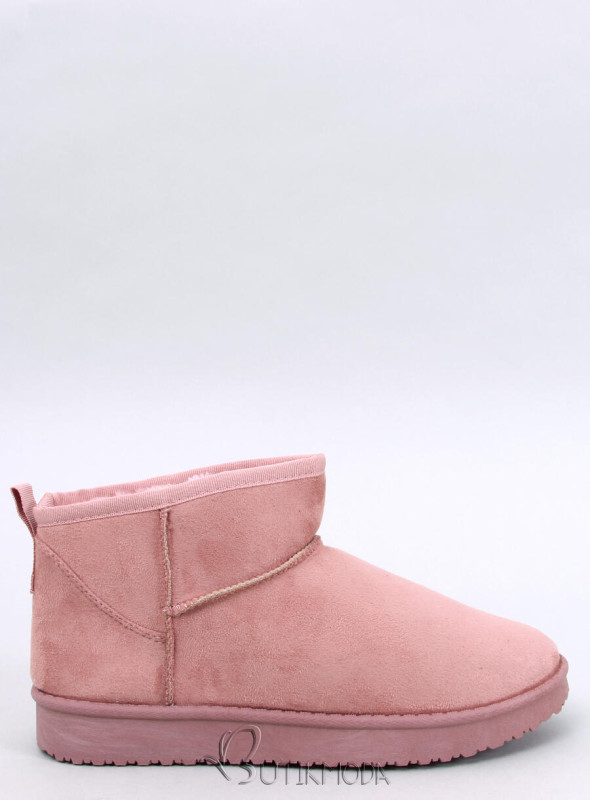 Niedrige Damen-Schneestiefel Rosa