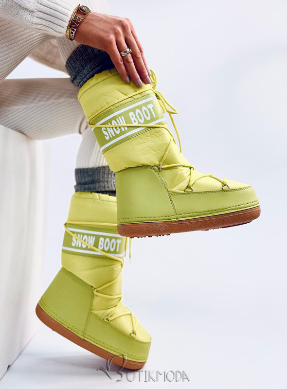 Winterstiefeletten SNOW BOOTS HIGH Neon Yellow