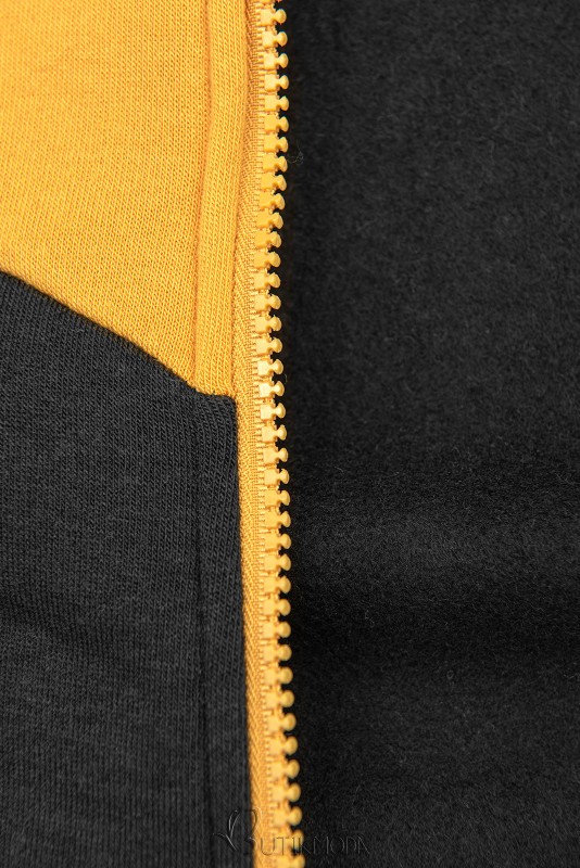 Dreifarbiger Trainingsanzug gelb-beige-schwarz
