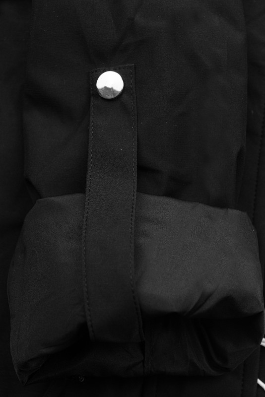 Trenchcoat mit Karo-Details Schwarz