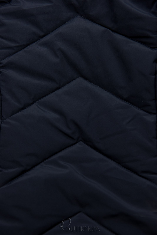 Jacke mit gestepptem Design dunkelblau