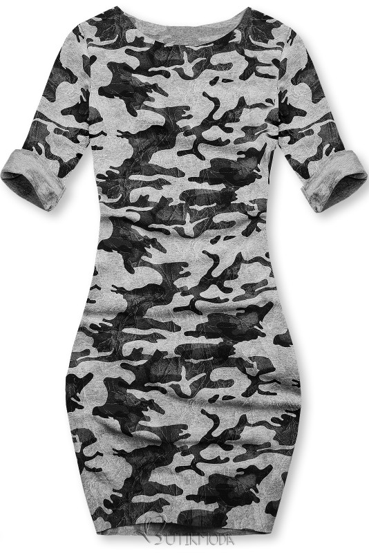 Lässiges Army Kleid grau