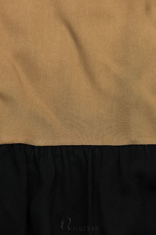 Kleid mit Color-Blocking-Optik braun/schwarz
