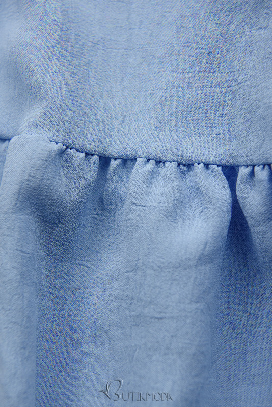 Midi-Sommerkleid mit Gürtel Babyblau