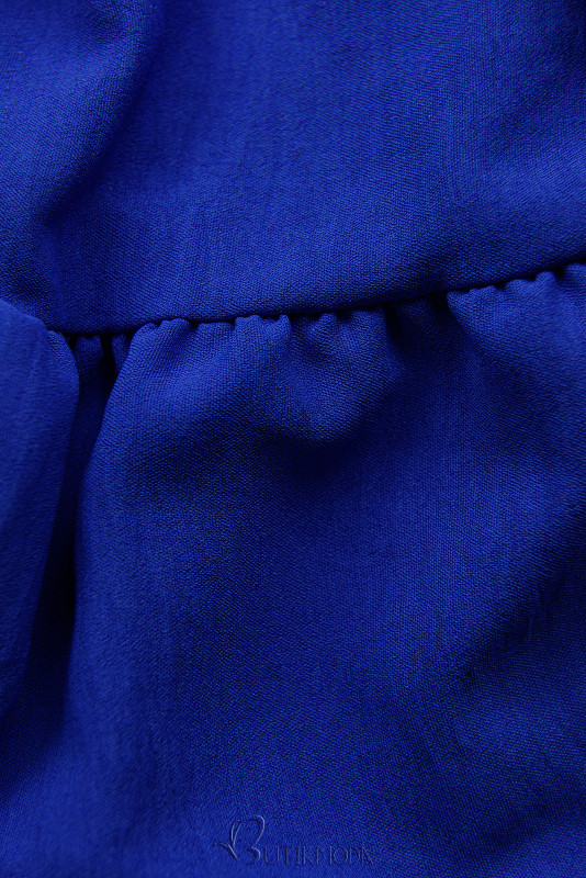 Midi-Sommerkleid mit Gürtel Blau