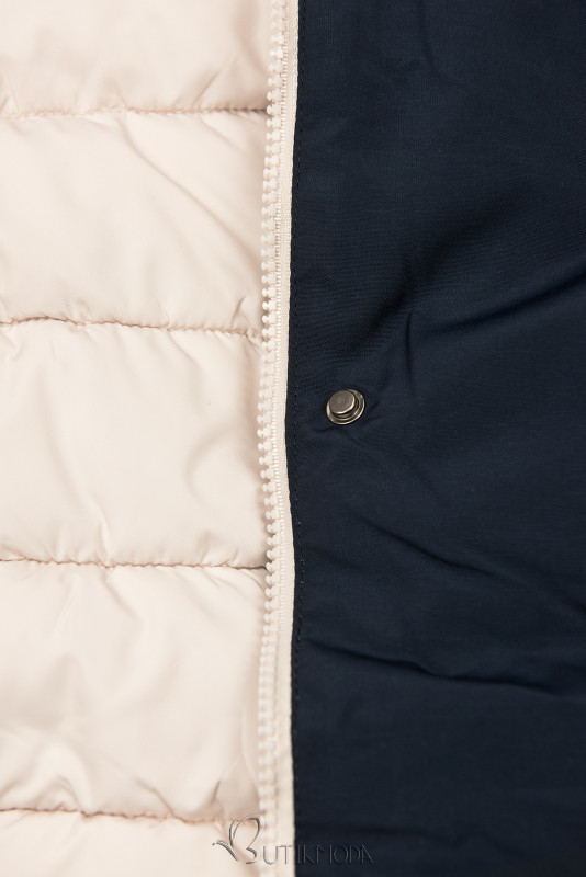 Jacke auf beiden Seiten tragbar dunkelblau/ecru