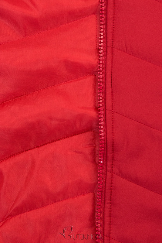 Kombiniertes Sweatjacke/Jacke mit Kapuze Rot