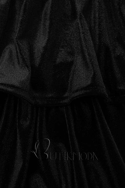Kleid in Samt-Optik schwarz