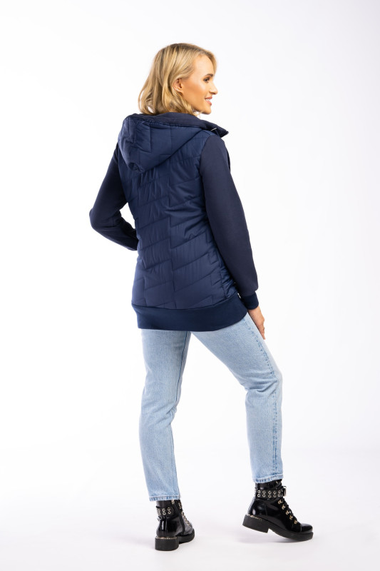 Gestepptes Sweatshirt/Jacke Hellgrün