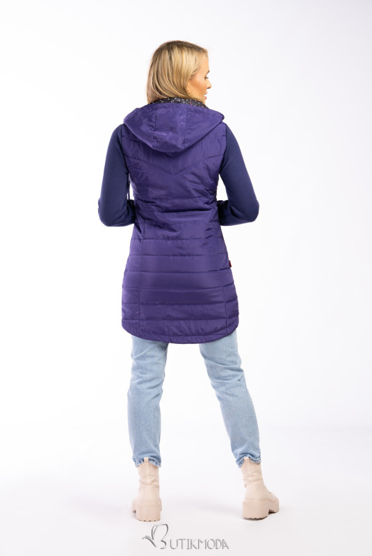 Hybrid-Sweatjacke Violett