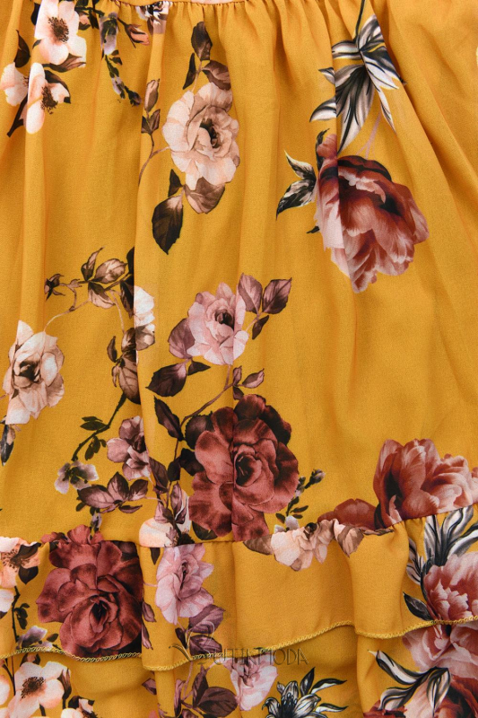 Kleid mit Blumenmuster gelb