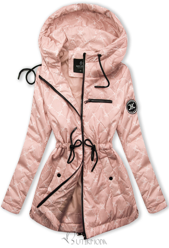 Leichter Parka mit Muster Rosa