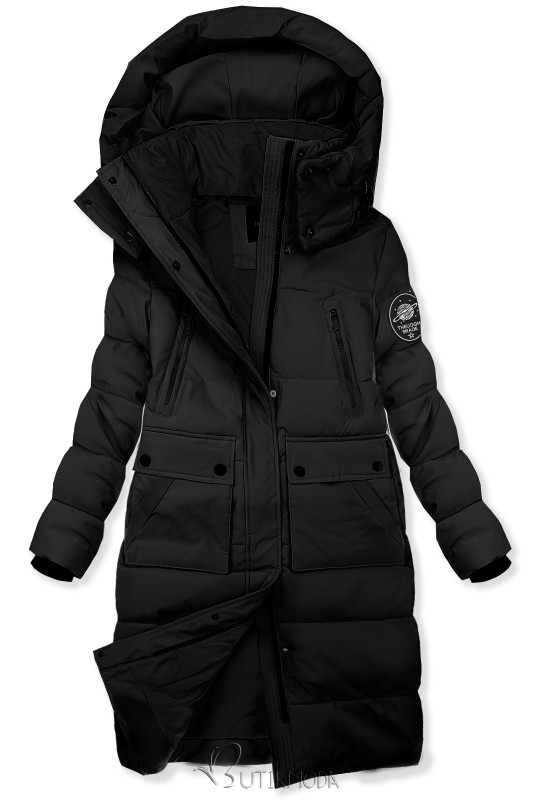 Verlängerte Winterjacke SPACE Schwarz