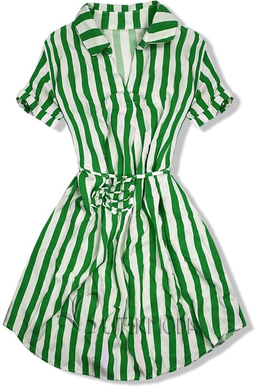 Kleider mit Streifen grün - weiß