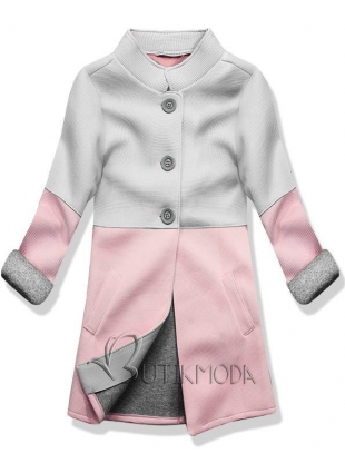 Mantel grau - pink 817-11