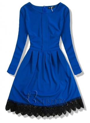 Kleid mit Spitze blau