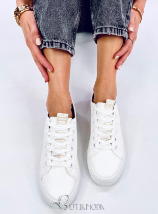 Sneakers aus Öko-Leder CELIA weiß/beige