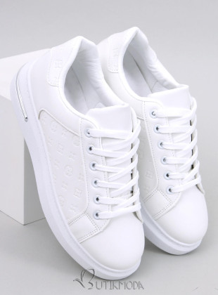 Weiße Sneaker mit Reliefmuster