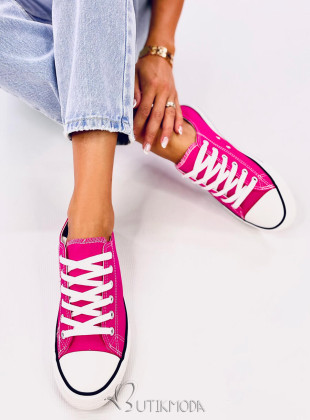 Klassische niedrige Canvas-Sneaker Pink