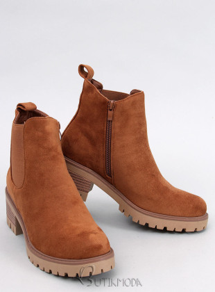 Chelsea Boots mit Absatz Braun