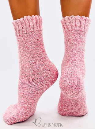 Wintersocken aus Wolle Rosa