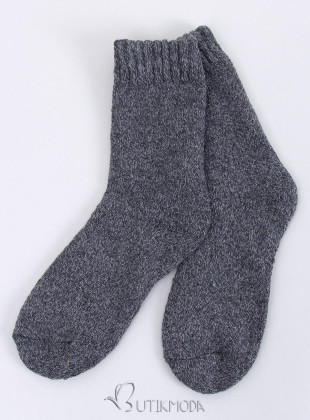 Wintersocken aus Wolle Anthrazit