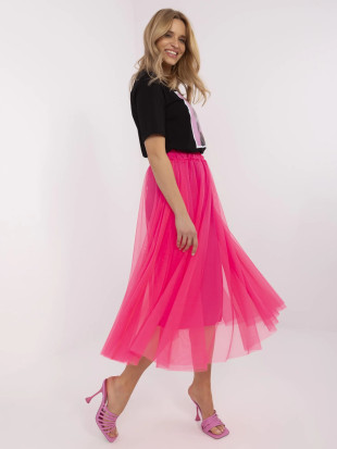 Midi-Tüllrock in Pink